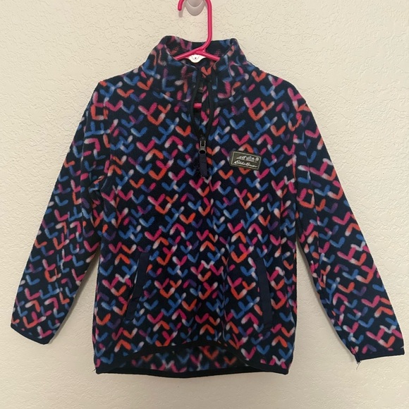 Eddie Bauer Multicolor Fleece Jacket - Picture 1 of 4